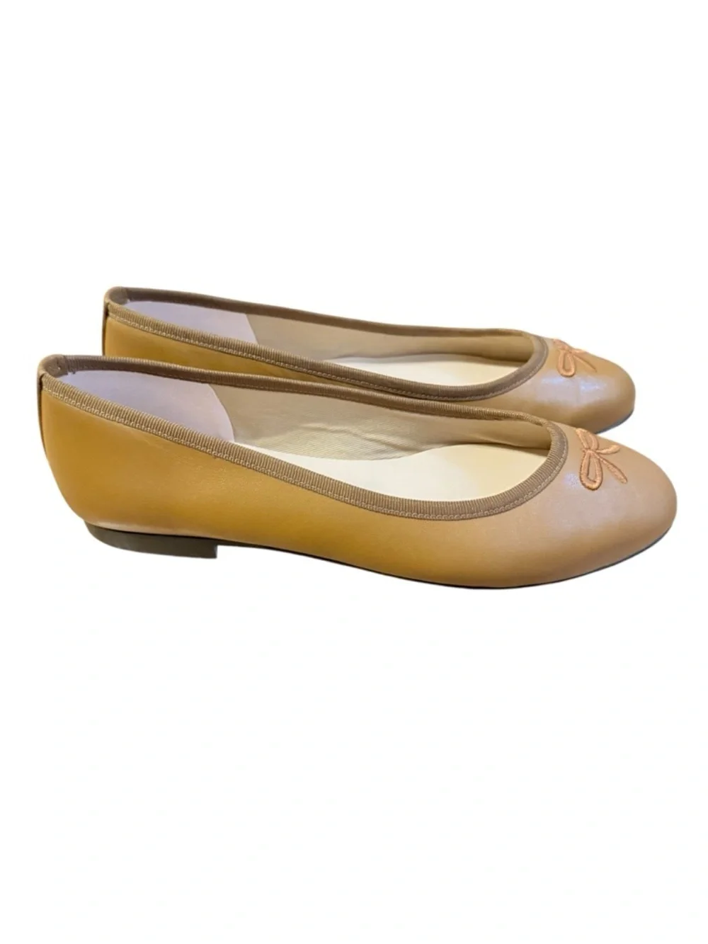 French Sole NEW Brown Kathy Praline Leather Ballet Flats Size 8